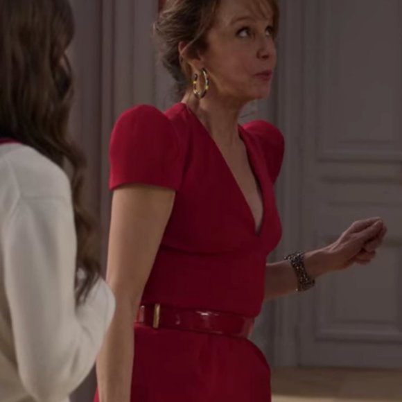 Alexandre Vauthier Red Mid Length pointed shoulders dress size s/m FR 40 - Picture 5 of 7